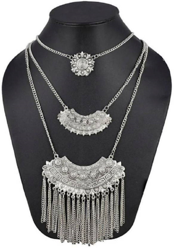 Black Metal Necklace Flipkart Sale, 53 