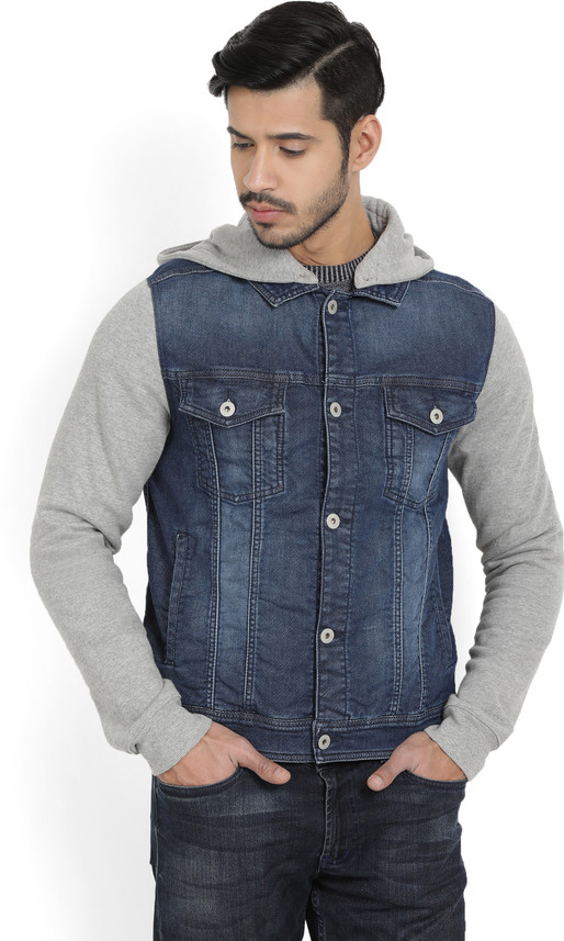 killer full sleeve solid men's denim jacket