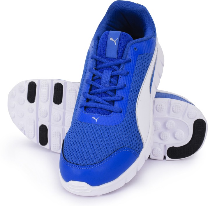 puma shoes blue and white