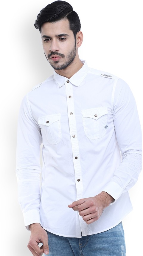 spykar white shirt