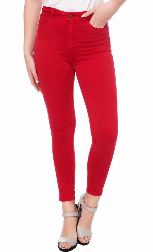 red ladies jeans