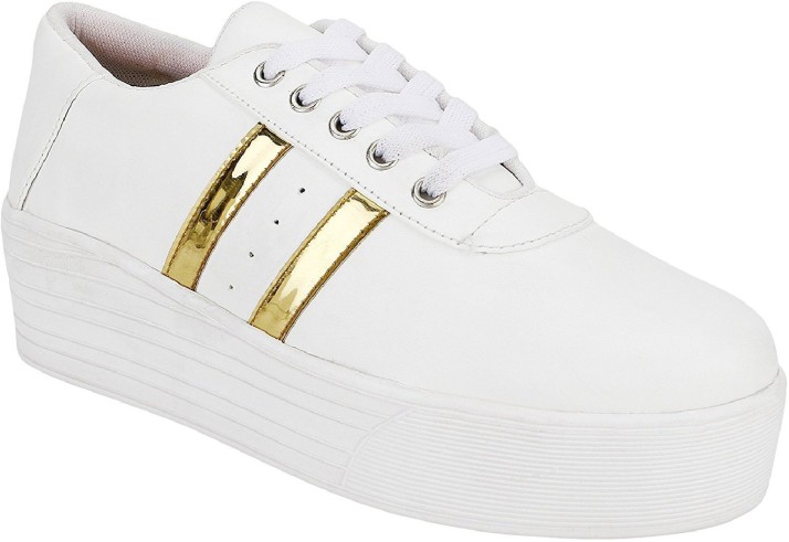 white gold sneakers