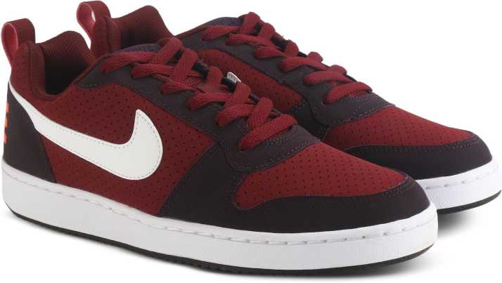 Nike Court Borough Low Sneakers For Men Buy Dark Team Red White Port Wine Color Nike Court Borough Low Sneakers For Men Online At Best Price Shop Online For Footwears In India