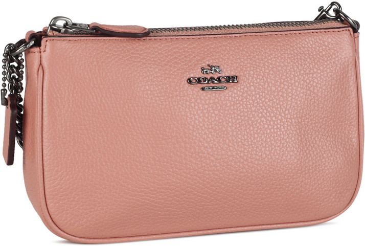 pink coach clutch