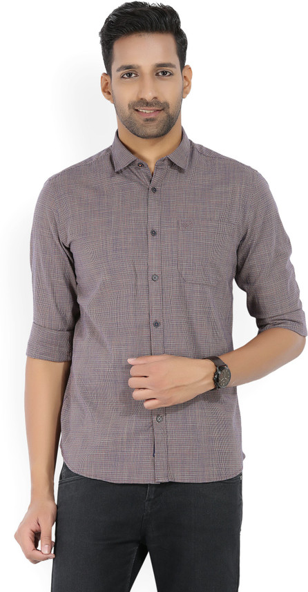Buy BROWN Scullers Men Checkered Casual 