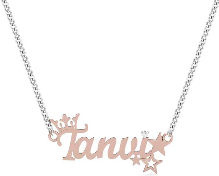 Kuberbox Tanvi Name 18kt Rose Gold Pendant Price In India Buy Kuberbox Tanvi Name 18kt Rose Gold Pendant Online At Flipkart Com