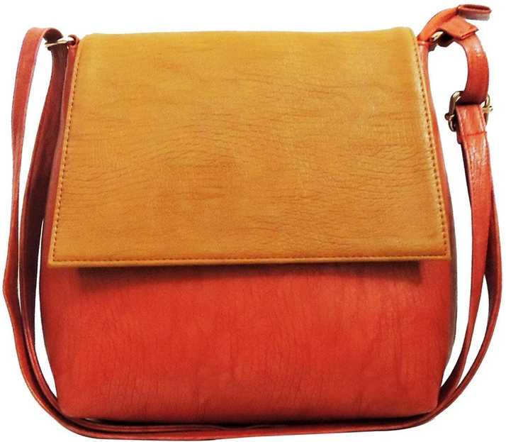 Faslook Women Pink Beige Sling Bag