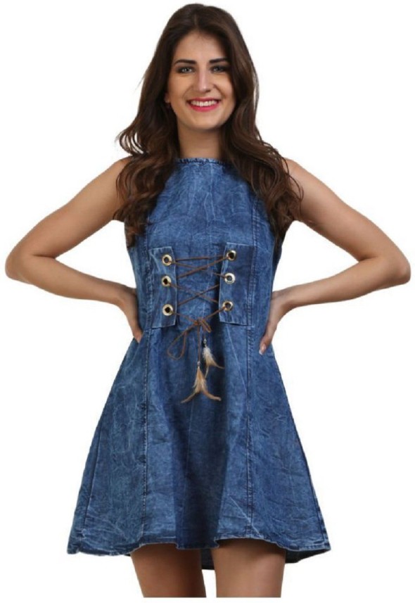 flipkart denim dress