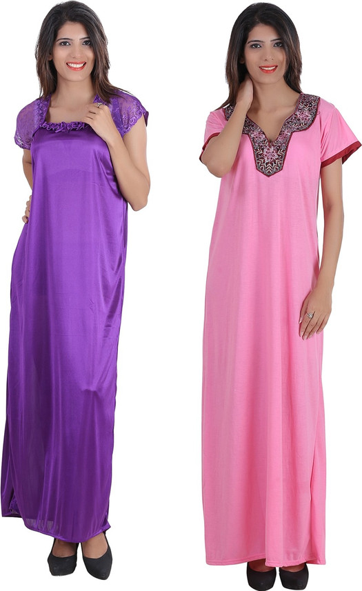 satin nighty flipkart