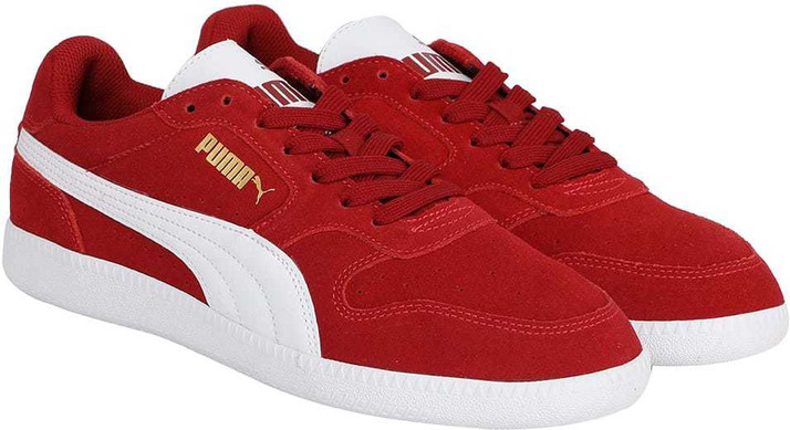 mens red puma trainers