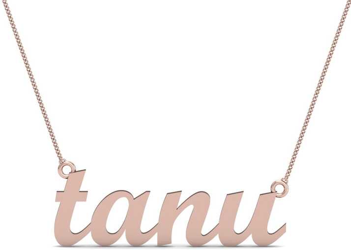 Kuberbox Tanu Gold Name 14kt Rose Gold Pendant Price In India Buy Kuberbox Tanu Gold Name 14kt Rose Gold Pendant Online At Flipkart Com