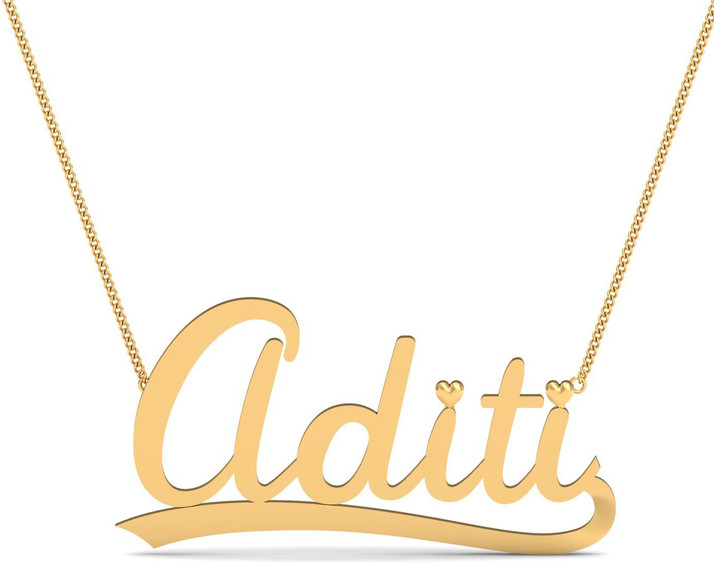 KUBERBOX Aditi Name 18kt Yellow Gold 