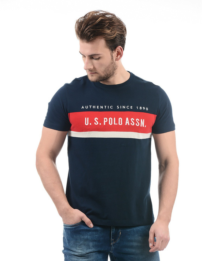 U.S. POLO ASSN. Printed Men Round or 