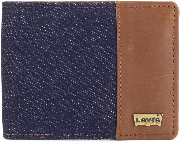levi's leather brown men's wallet