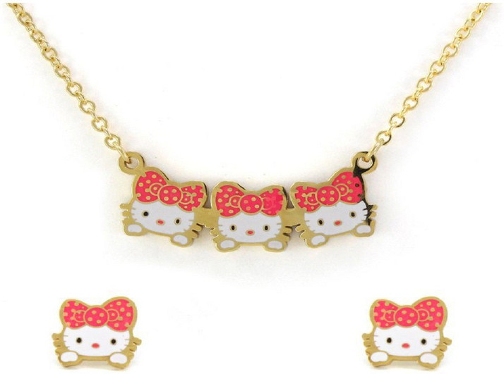 Fabfashion Kitty Design Pendant Set 