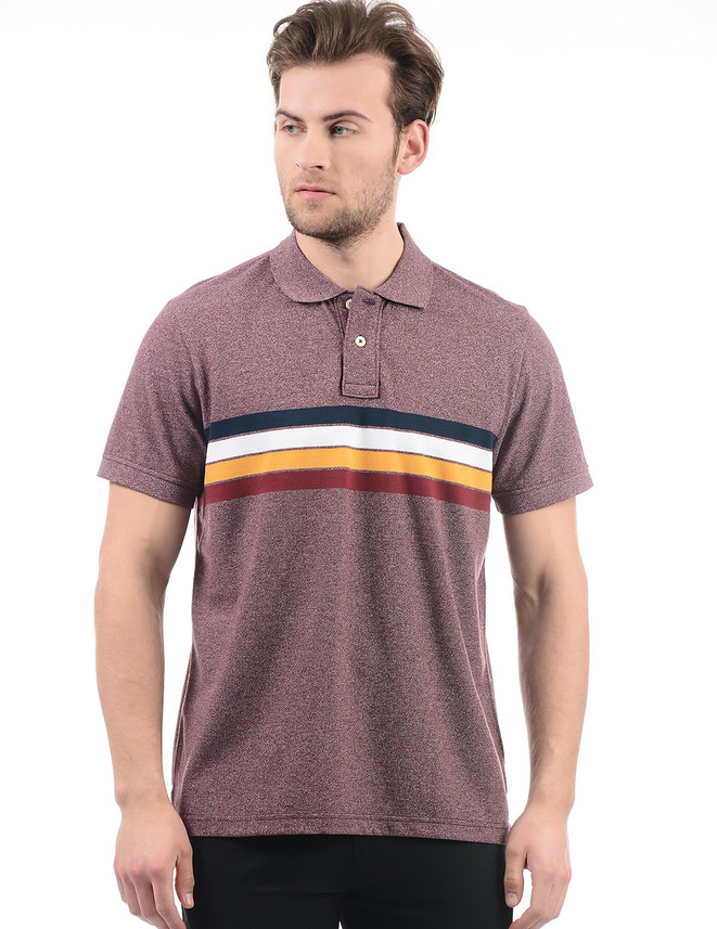 AEROPOSTALE Striped Men Polo Neck 