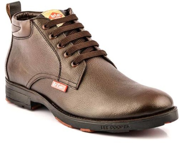 lee cooper genuine leather panelled casual shoes