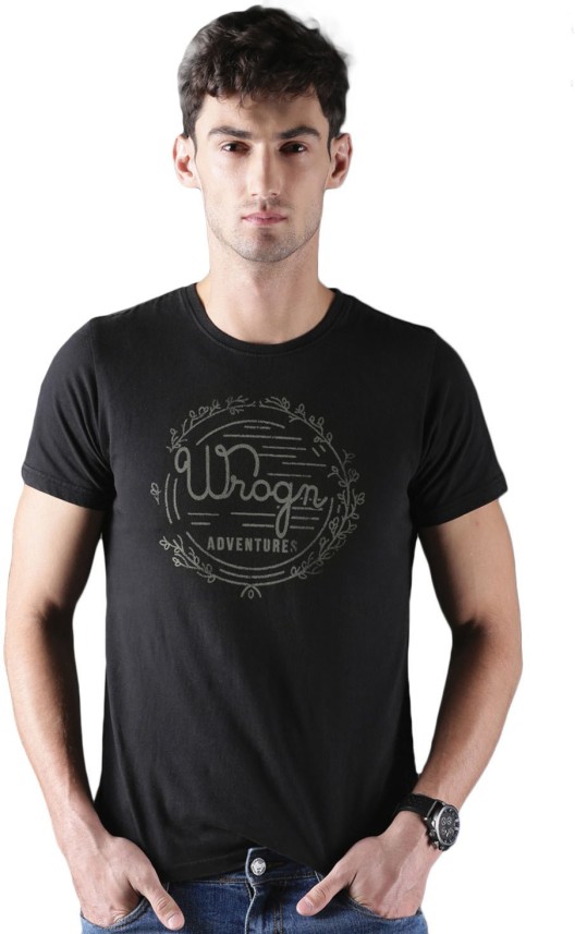 wrogn black t shirt