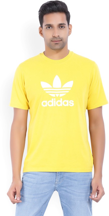 yellow adidas originals t shirt