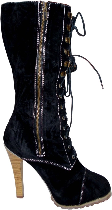 ladies long lace up boots