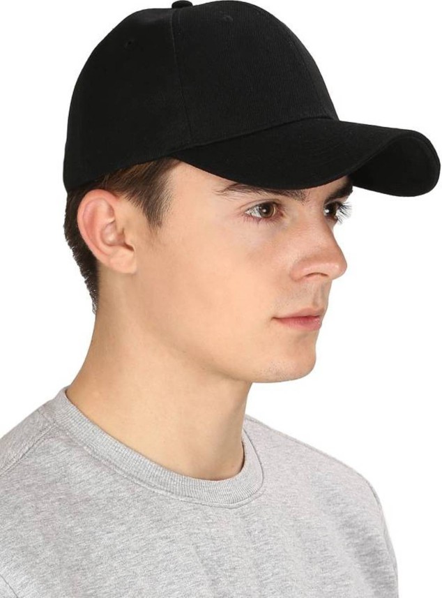 plain black cap india