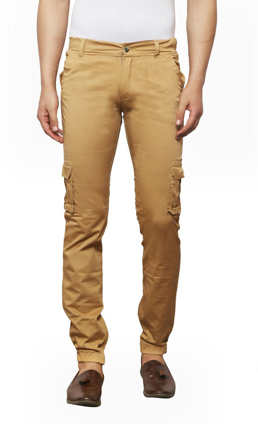 AD \u0026 AV Regular Fit Men Gold Trousers 