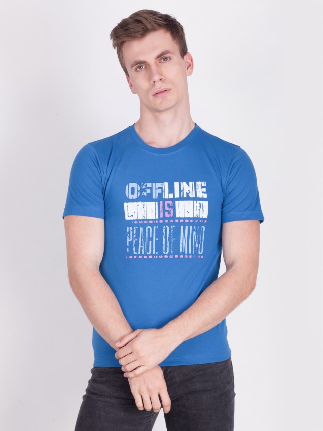 blue t shirt outfit mens