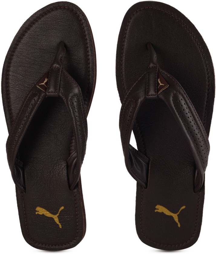 puma leather slippers