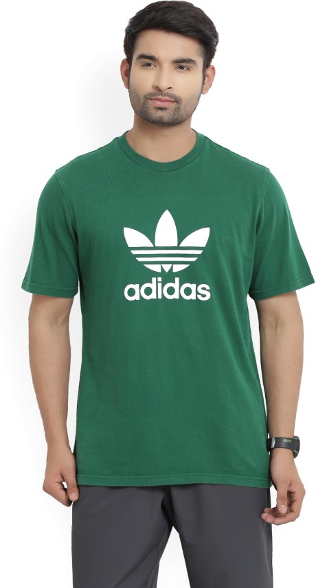 adidas green t shirt mens