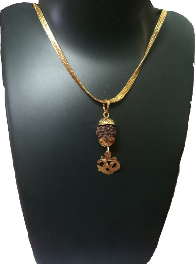 JS OM RUDRAKSHA PENDANT Gold-plated 