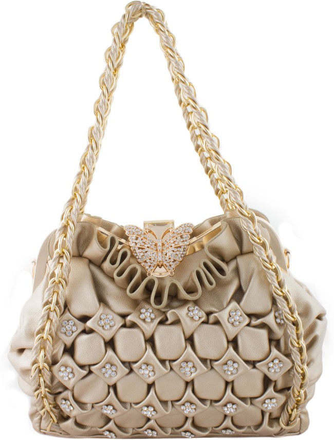 gold over shoulder bag