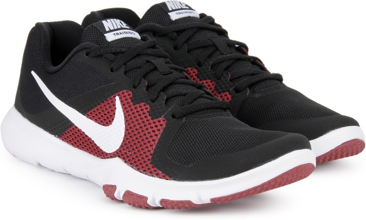 red and black nike training shoes