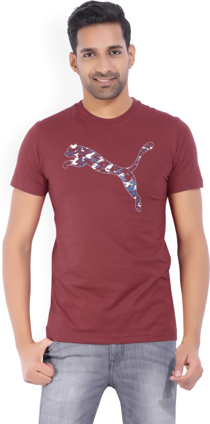 puma maroon t shirt