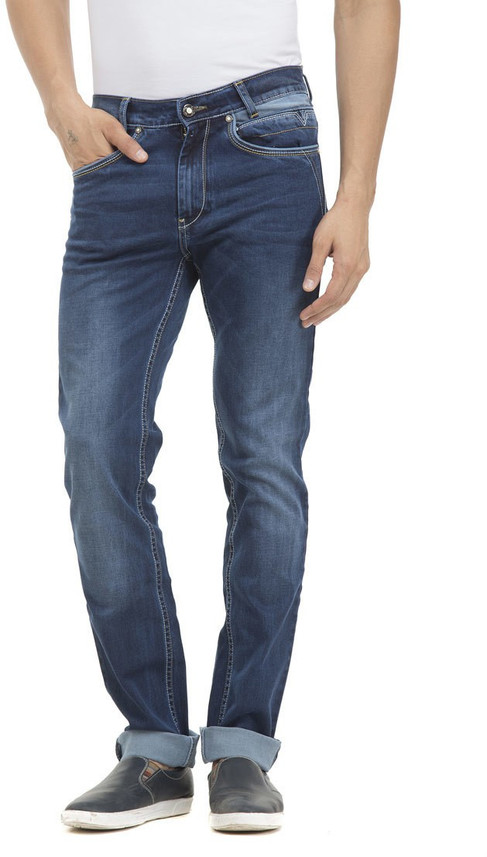 Live In Slim Men Dark Blue Jeans - Buy 