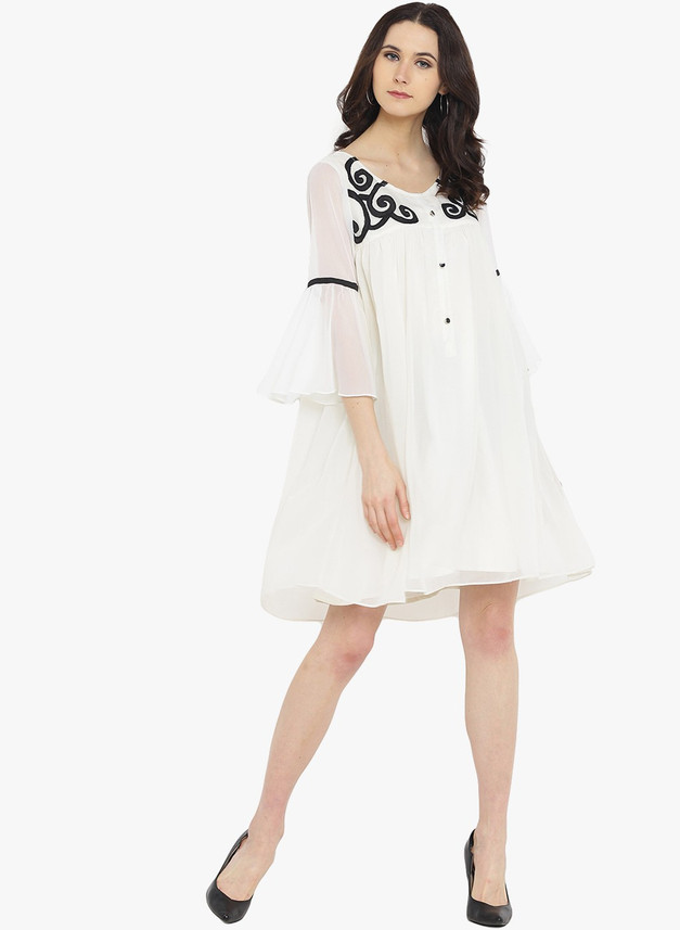 White dress on flipkart clearance