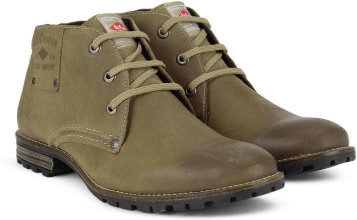 lee cooper beige boots