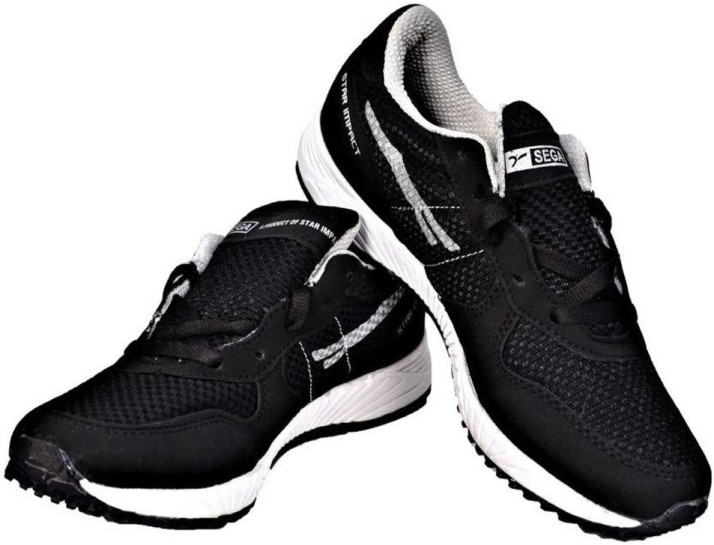 Black Marathon Walking Shoes For Men 