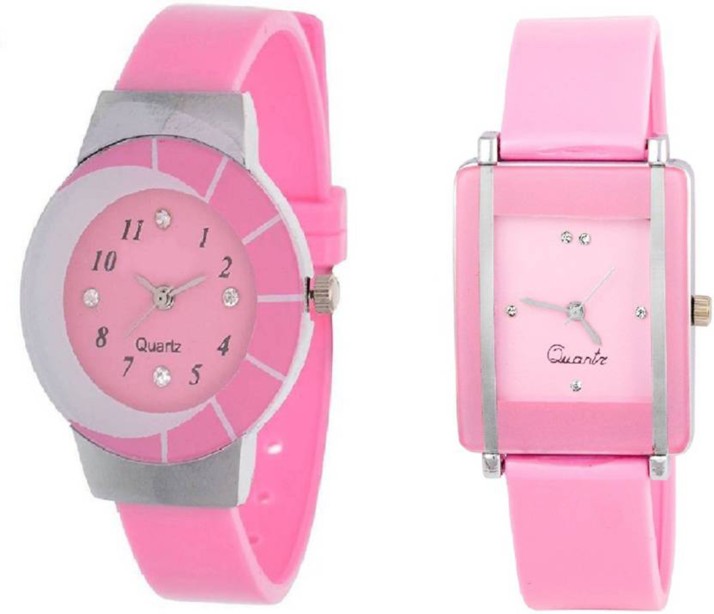 pink colour watch ladies