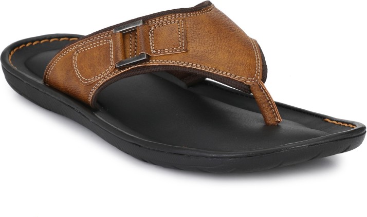 shences tan leather slippers