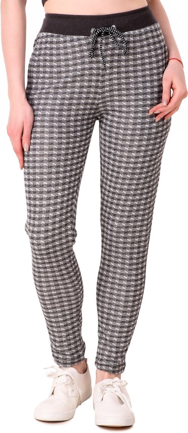 checkered track pants womens