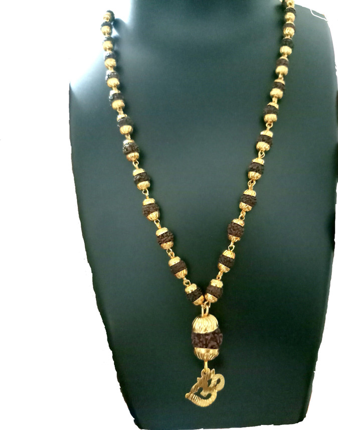 JS J S Rudraksha mala with om rudraksha 