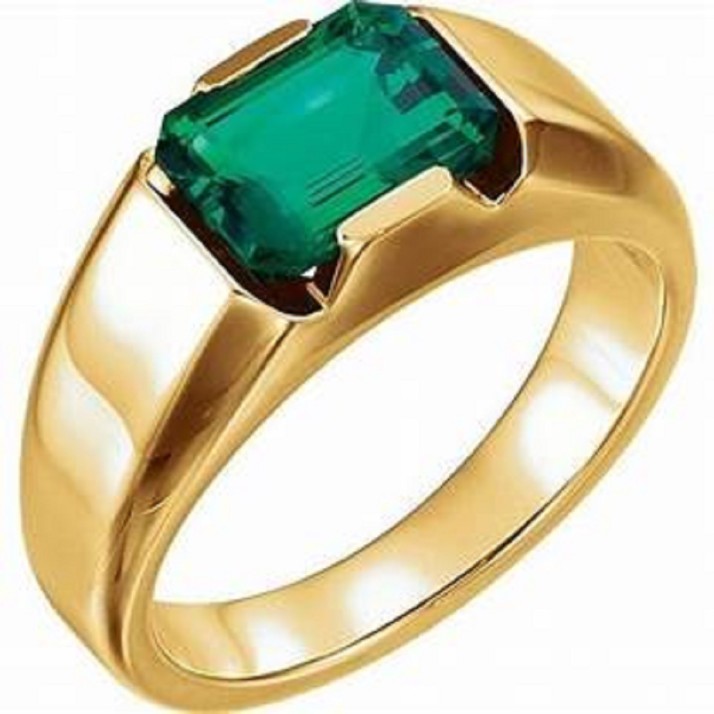 panna Ring Stone Emerald Copper Plated 