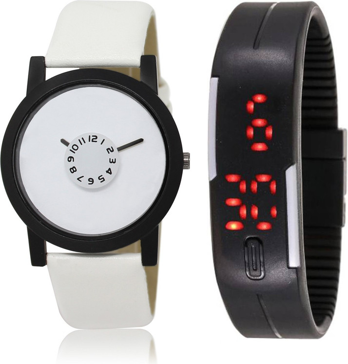 digital watch leather strap