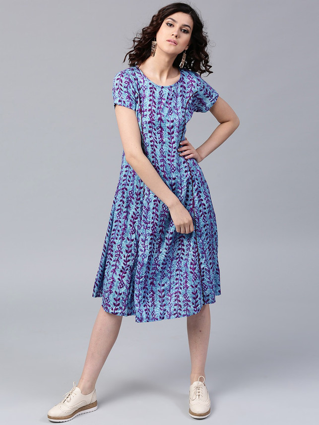 aks women's maxi blue dress