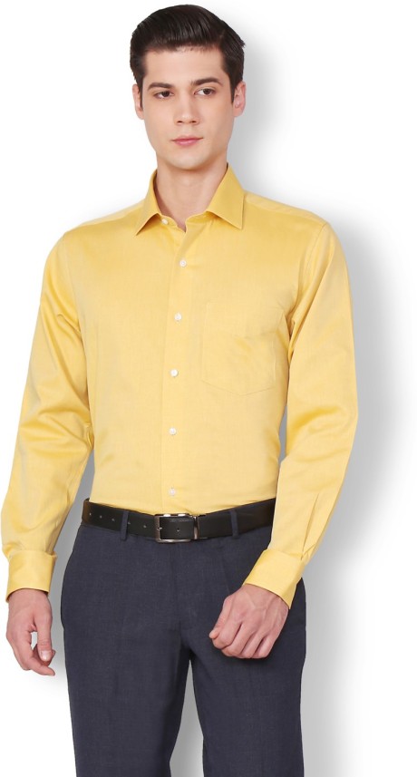 van heusen yellow shirt