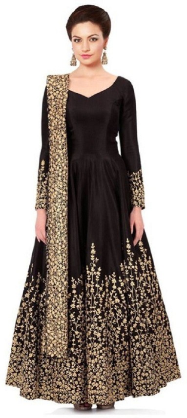 flipkart black gown