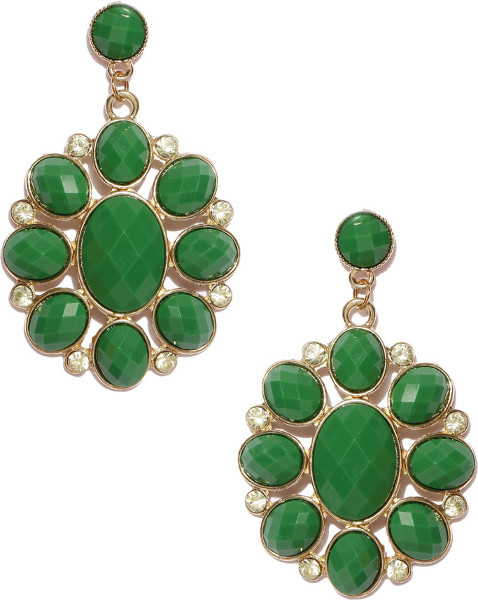 Flipkart.com - Buy Adore Ethnic Green Stone Earring, Elegant Finish Gold  Plated Stone Drop Earring Metal Drops \u0026 Danglers Online at Best Prices in  India