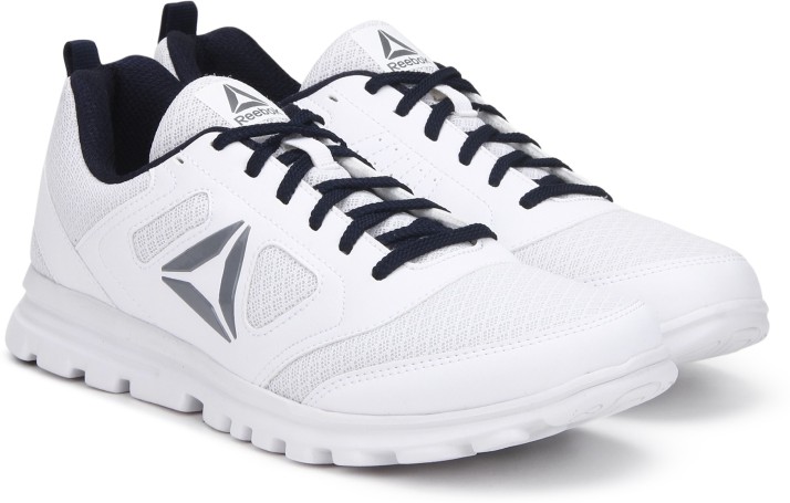 reebok white & navy sports shoes