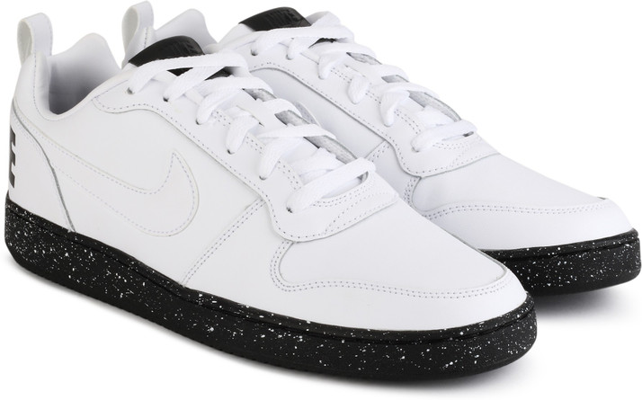 nike men's court borough low black casual shoes