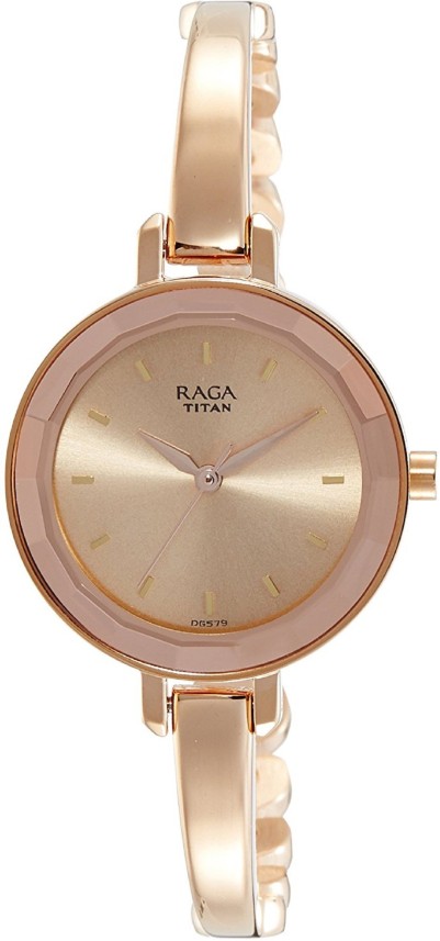 titan raga rose gold flipkart